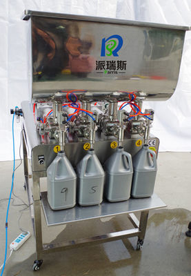 4 Heads SS304 Semi Automatic Bottle Filling Machine For Lube Oil Car Lotion